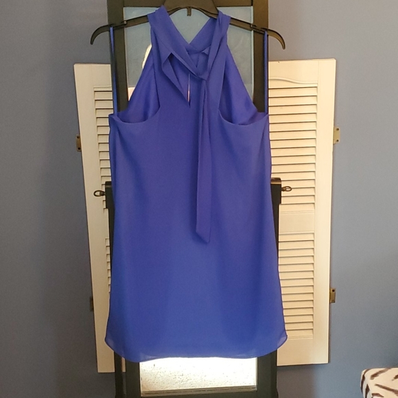 Blue keyhole shift dress - Picture 3 of 4